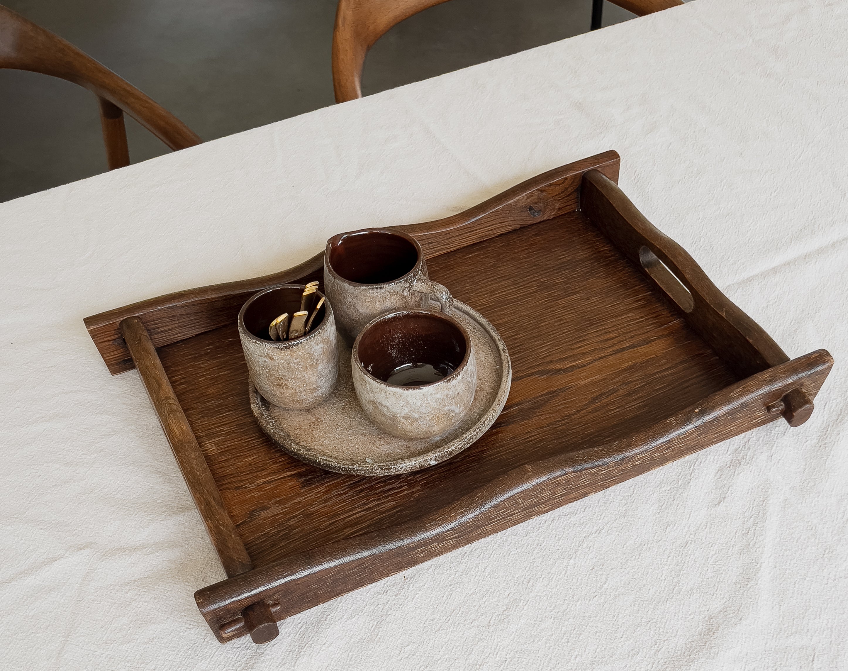 rustiek eikenhouten dienblad – pre-loved Noii home