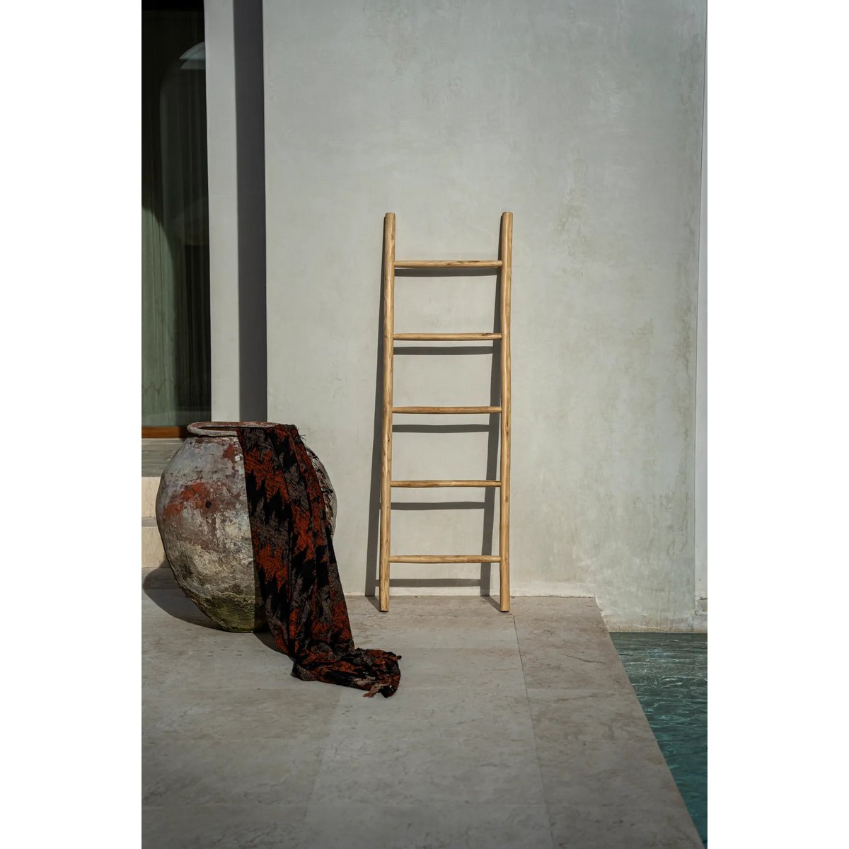 s'il vous Plaid - handgeweven katoenen plaid Zwart-Oranje - 170x130 - Bazar Bizar Bazar Bizar
