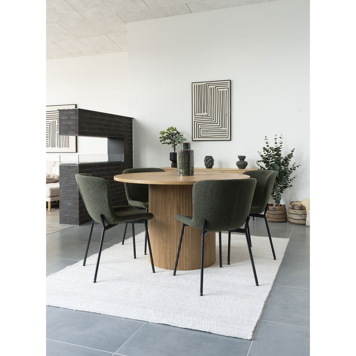 Set van 2 Erba manden van bananenblad - natuurlijk bruin en zwart - functioneel en stijlvol House Nordic ApS