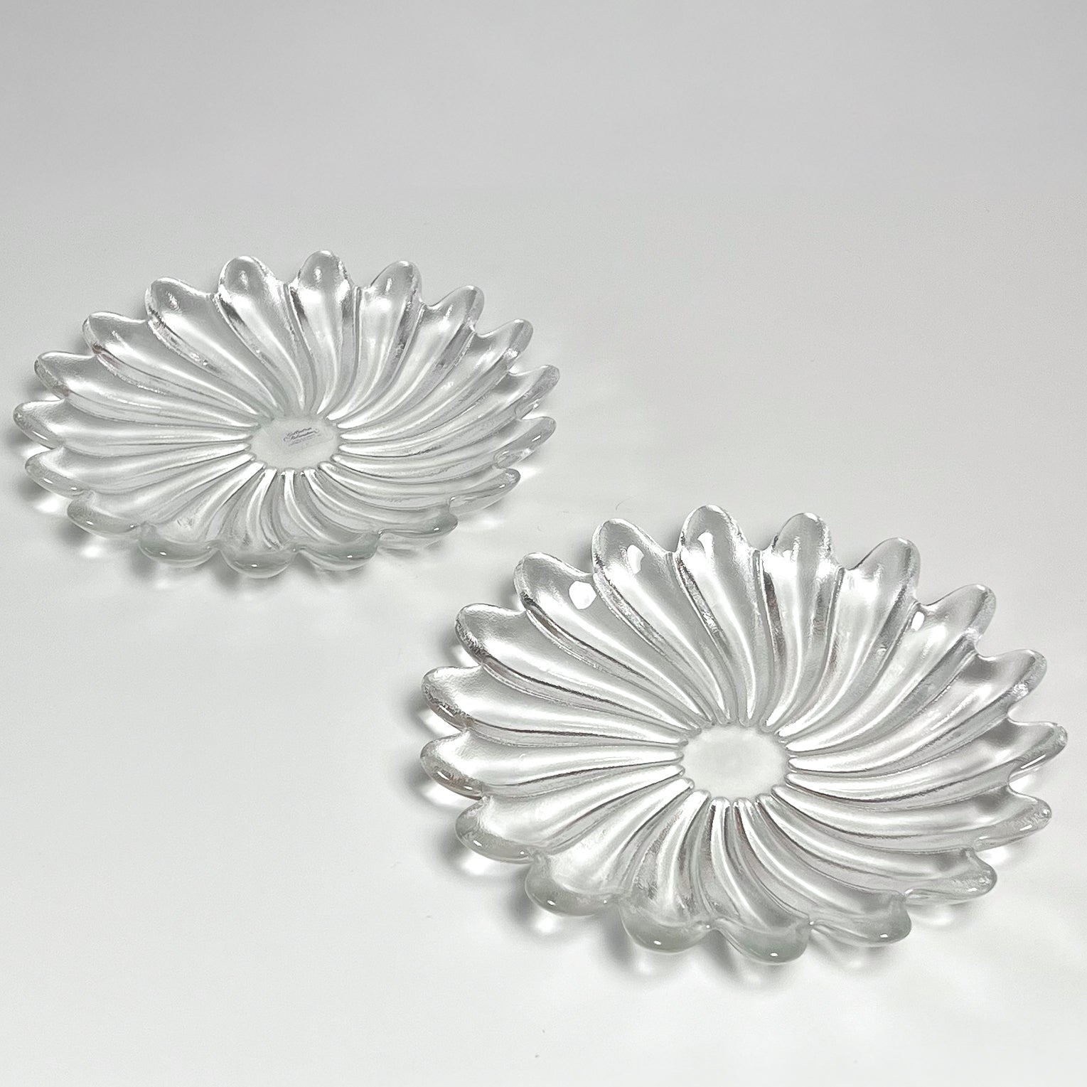 set van 2 glazen bloembordjes – collection liebenstein – walther glas – pre-loved Noii HOME