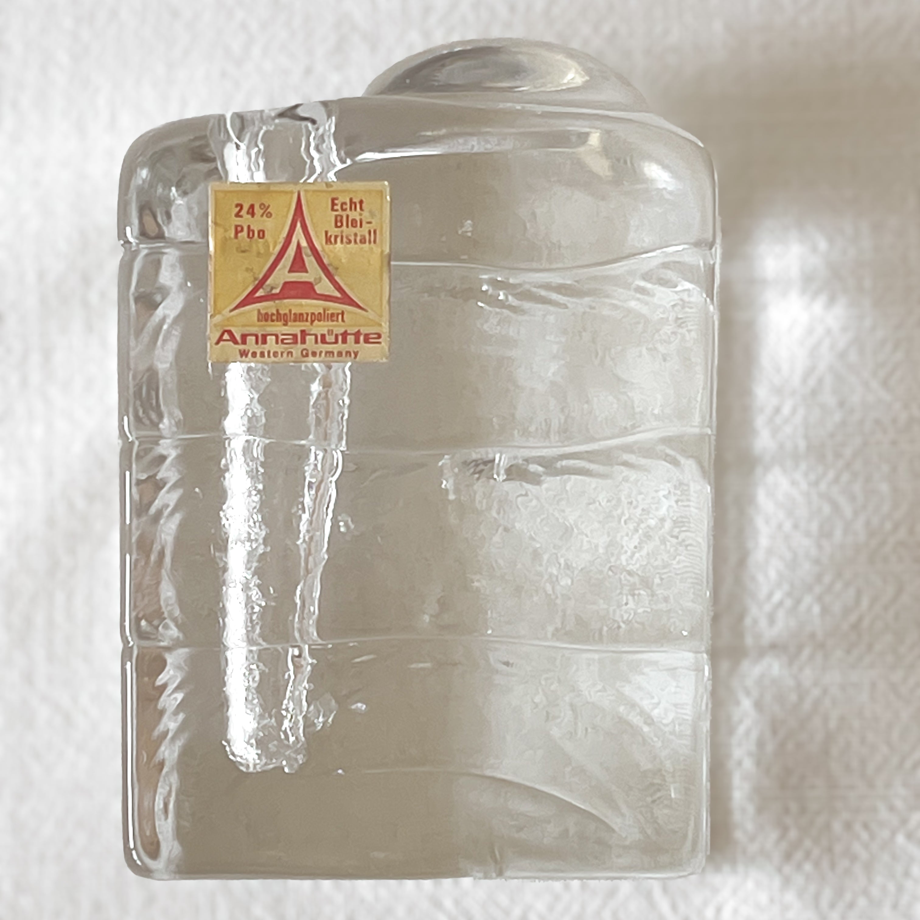 set van 6 vintage glazen vaasjes – kristalglas in annahütte stijl Noii HOME