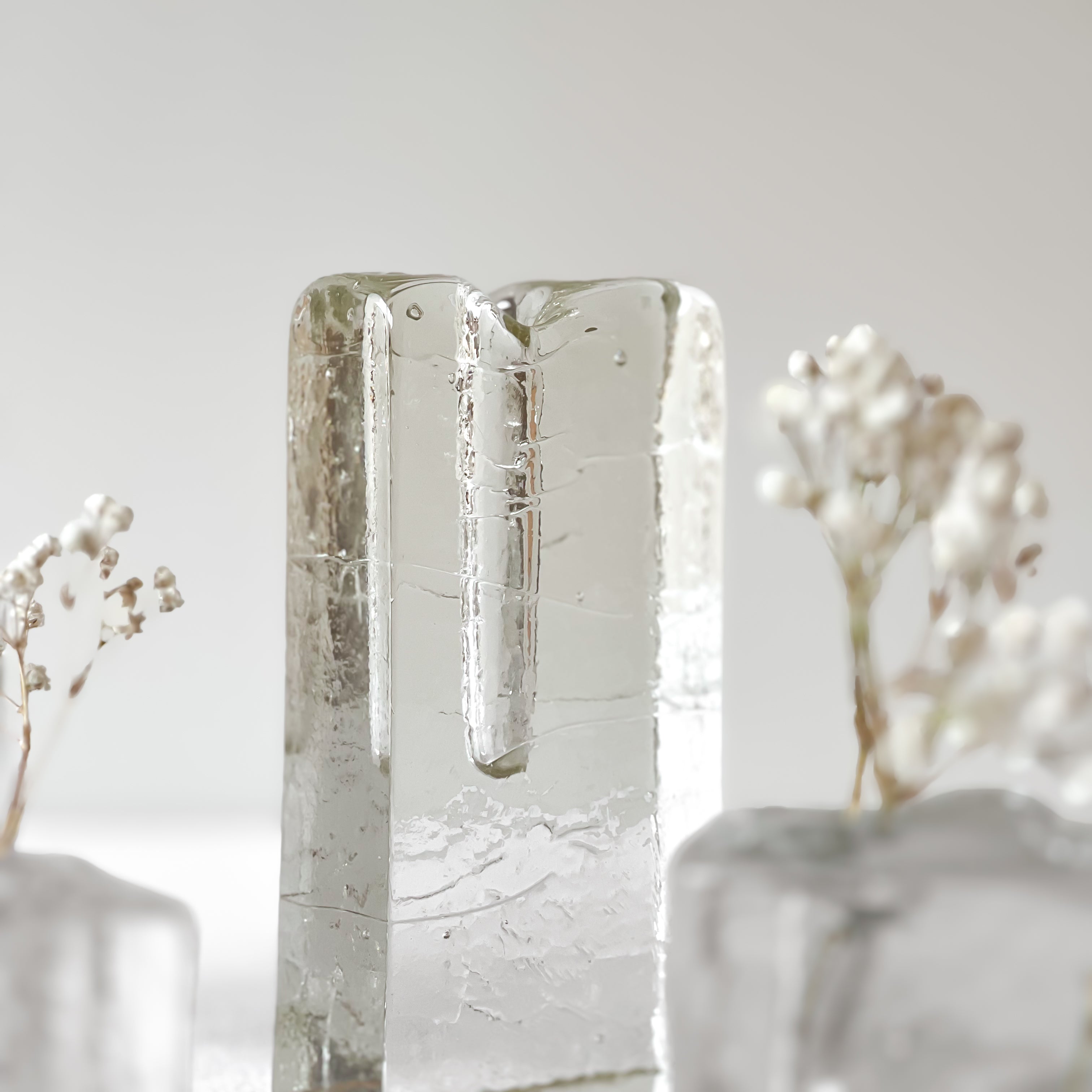 set van 6 vintage glazen vaasjes – kristalglas in annahütte stijl Noii HOME