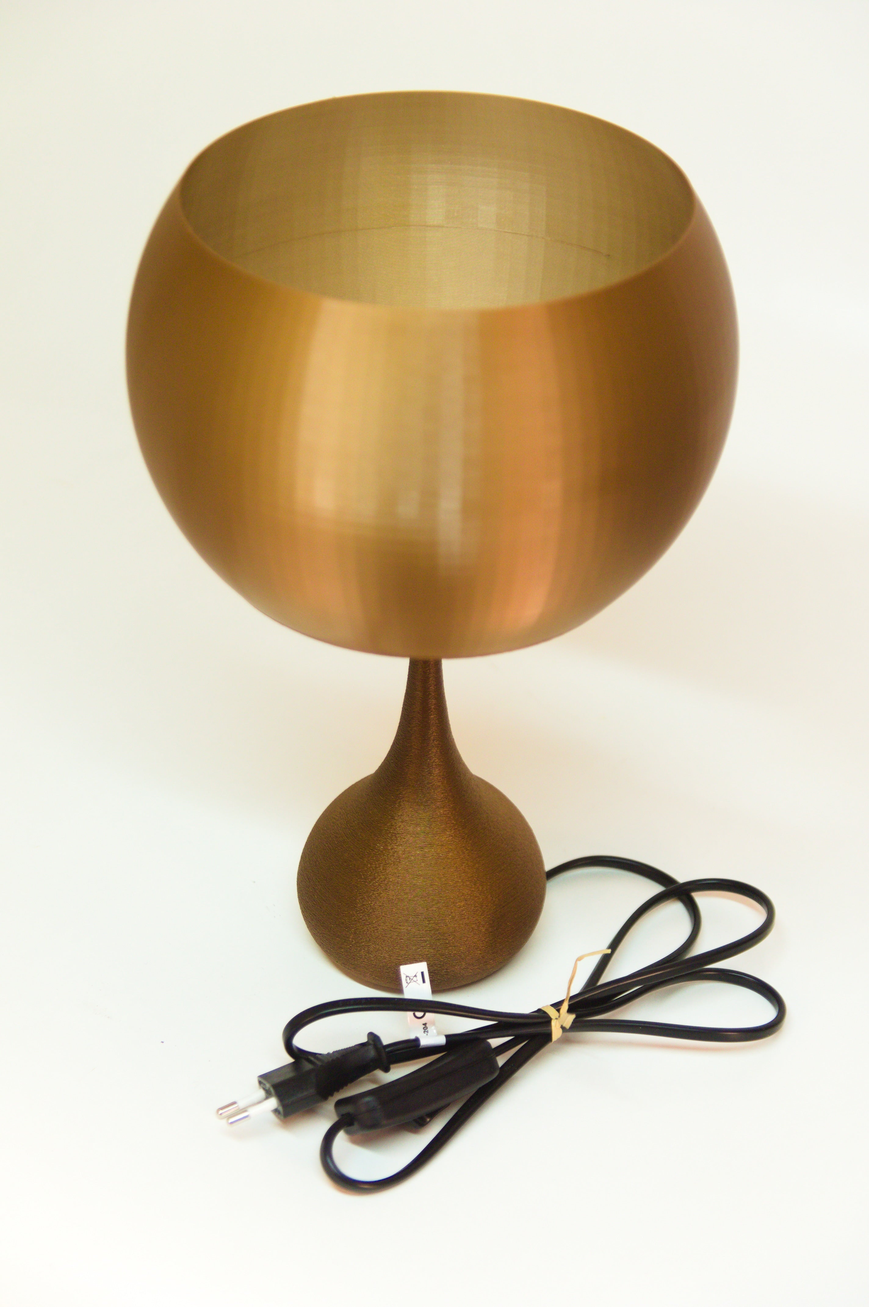 tafellamp mini coper - ronde kap – koper - PLA – Made by Loef Made by Loef