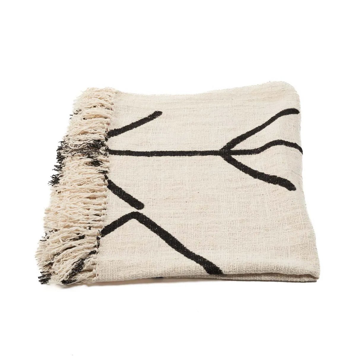 The Evil Eye Bedsprei - Natuurlijk Zwart Bazar Bizar Living