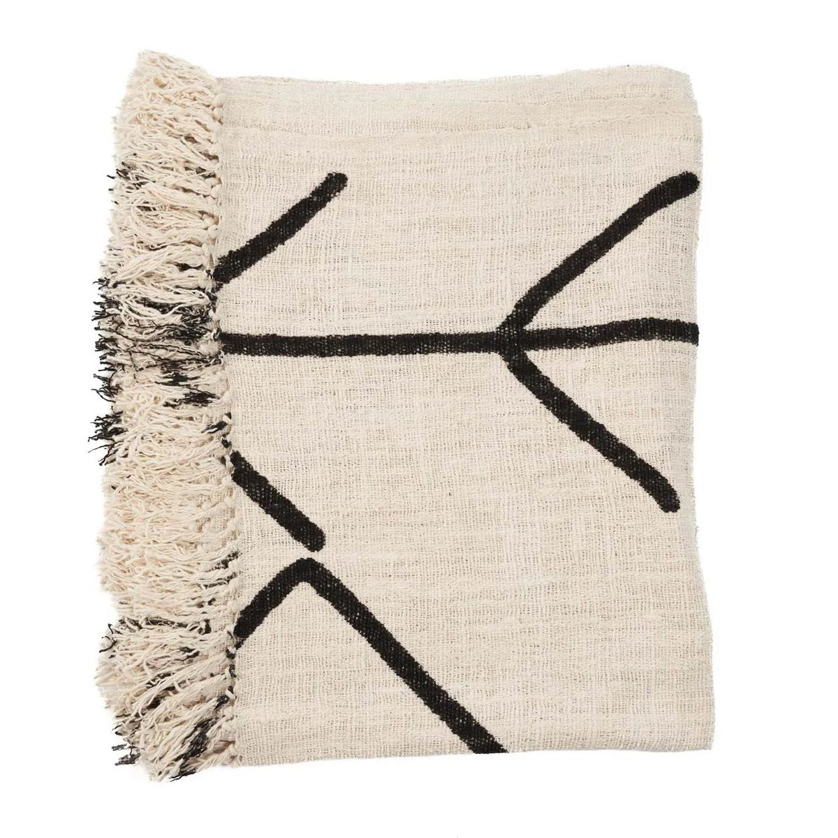 The Evil Eye Bedsprei - Natuurlijk Zwart Bazar Bizar Living