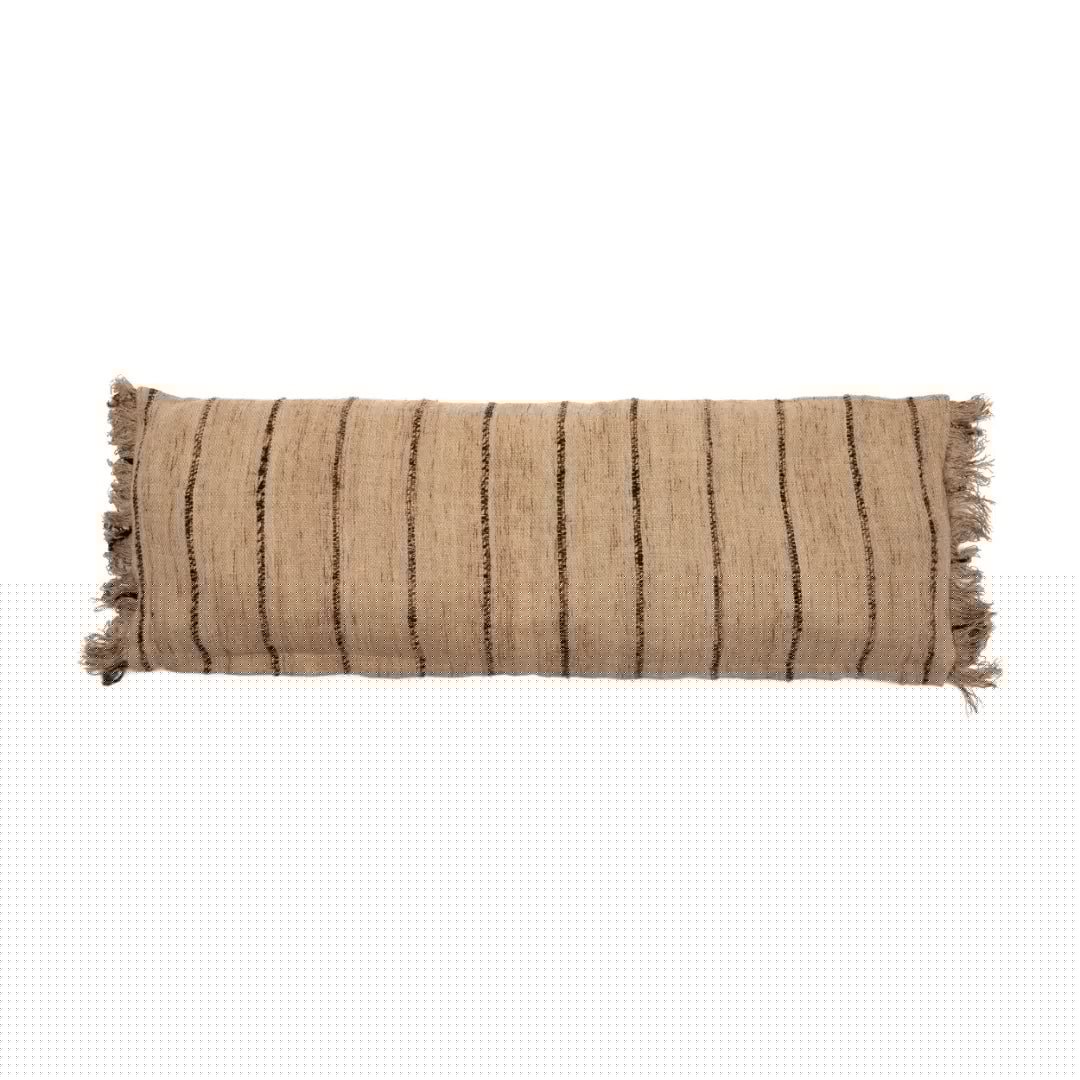The Oh My Gee Kussenhoes - Beige Zwart - 35x100 Bazar Bizar