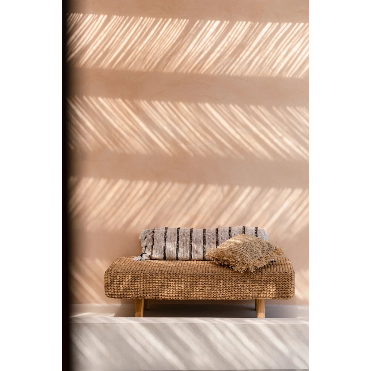 The Oh My Gee Kussenhoes -wit/beige/bruin - 35x100 Bazar Bizar