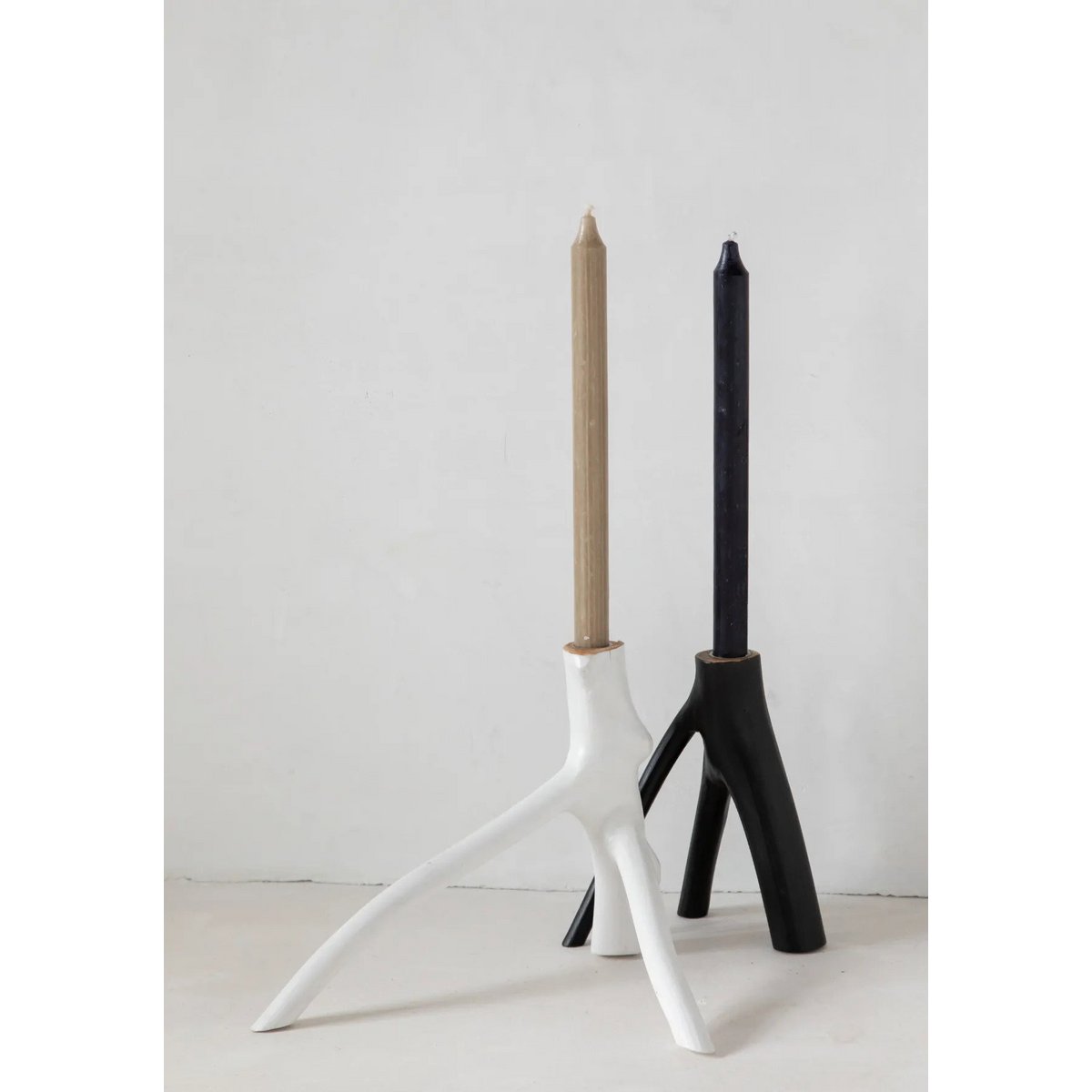 The Triple Twig Candle Holder - Wit Bazar Bizar Living