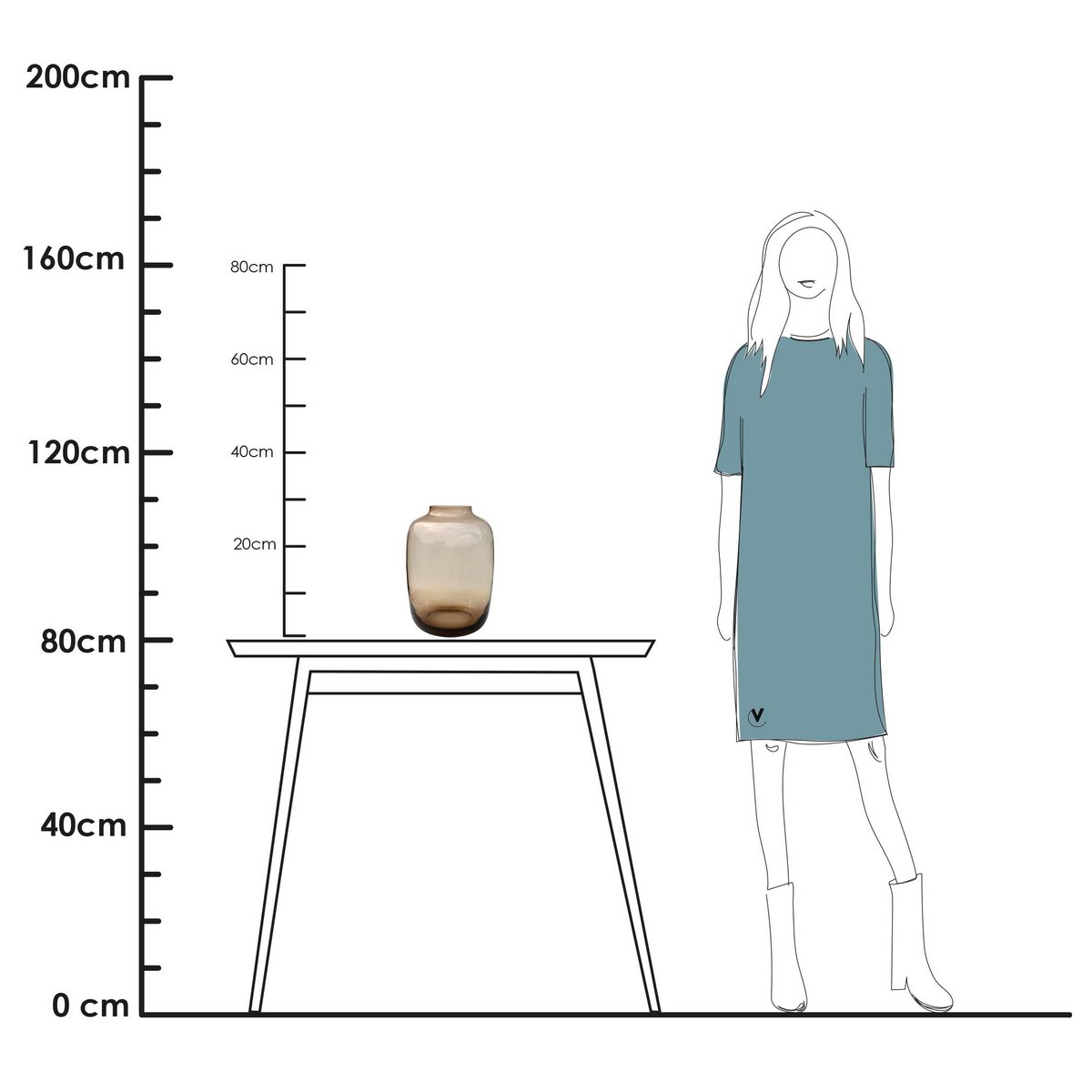 Vaas - Artic taupe Vase The World