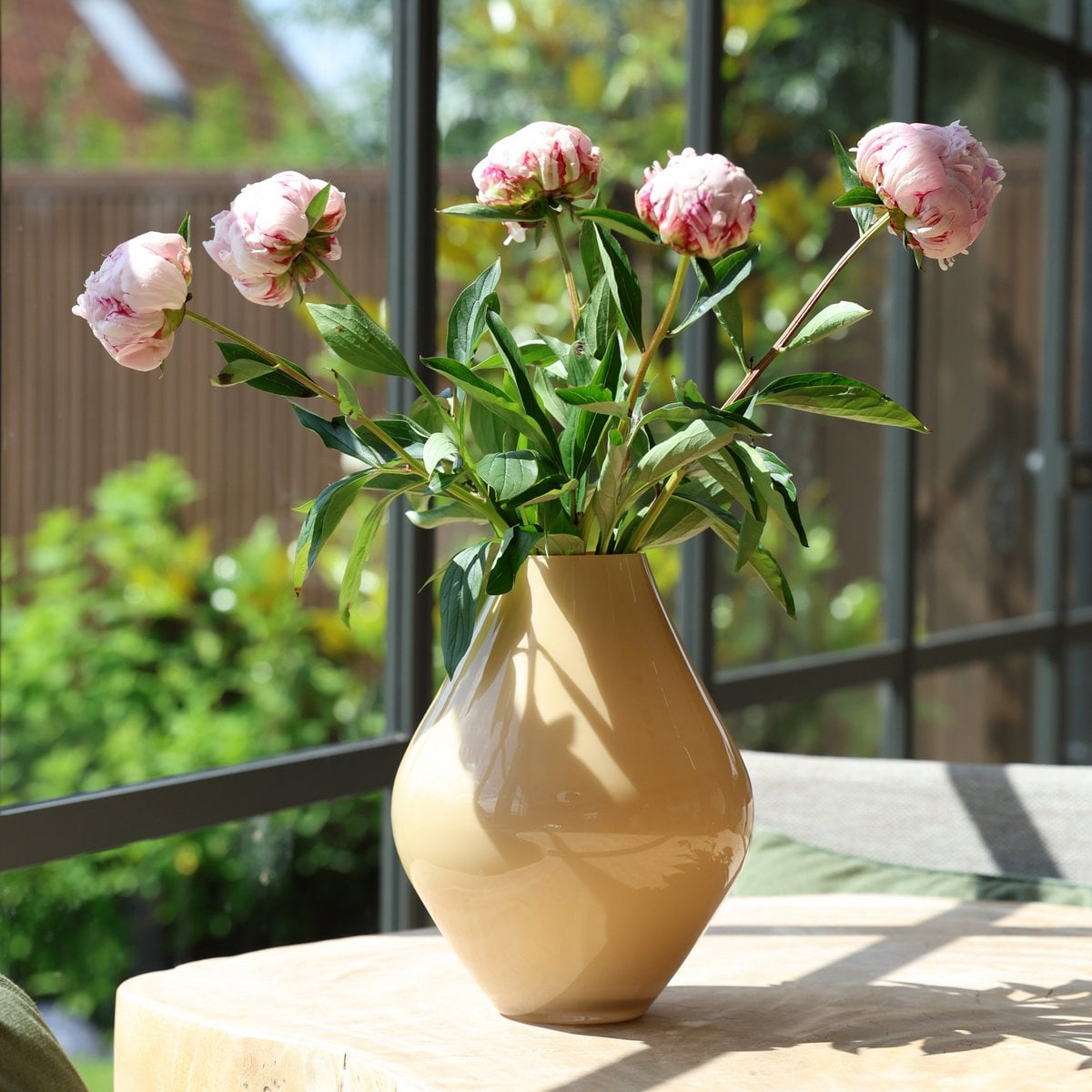 Vaas - Lesse metallic pastel sand Vase The World