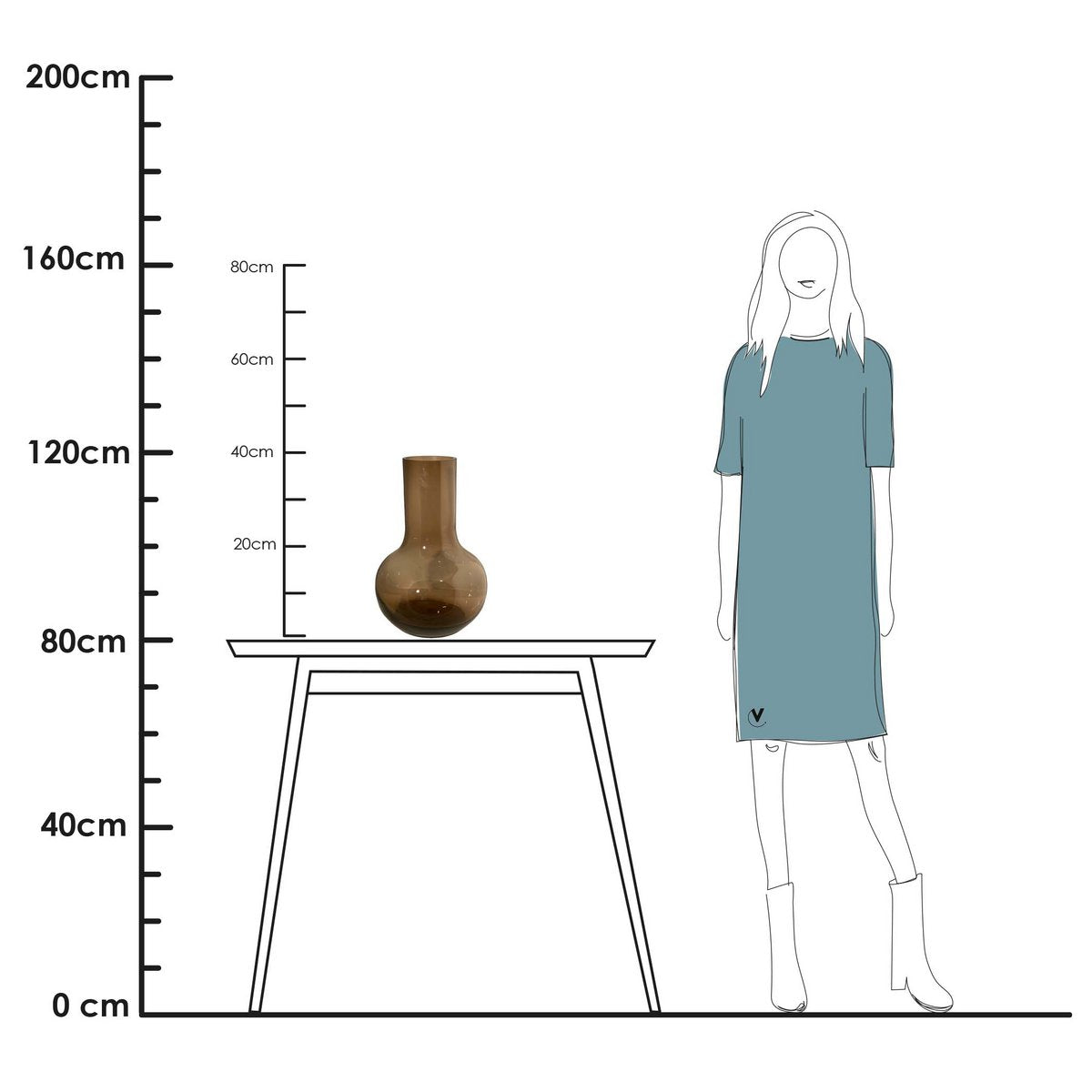 Vaas - Seim taupe Vase The World