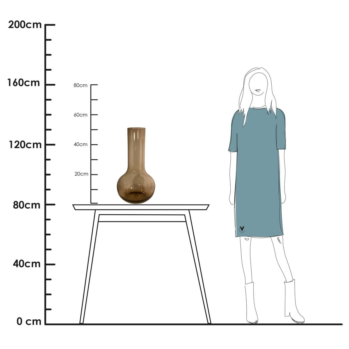 Vaas - Seim taupe Vase The World