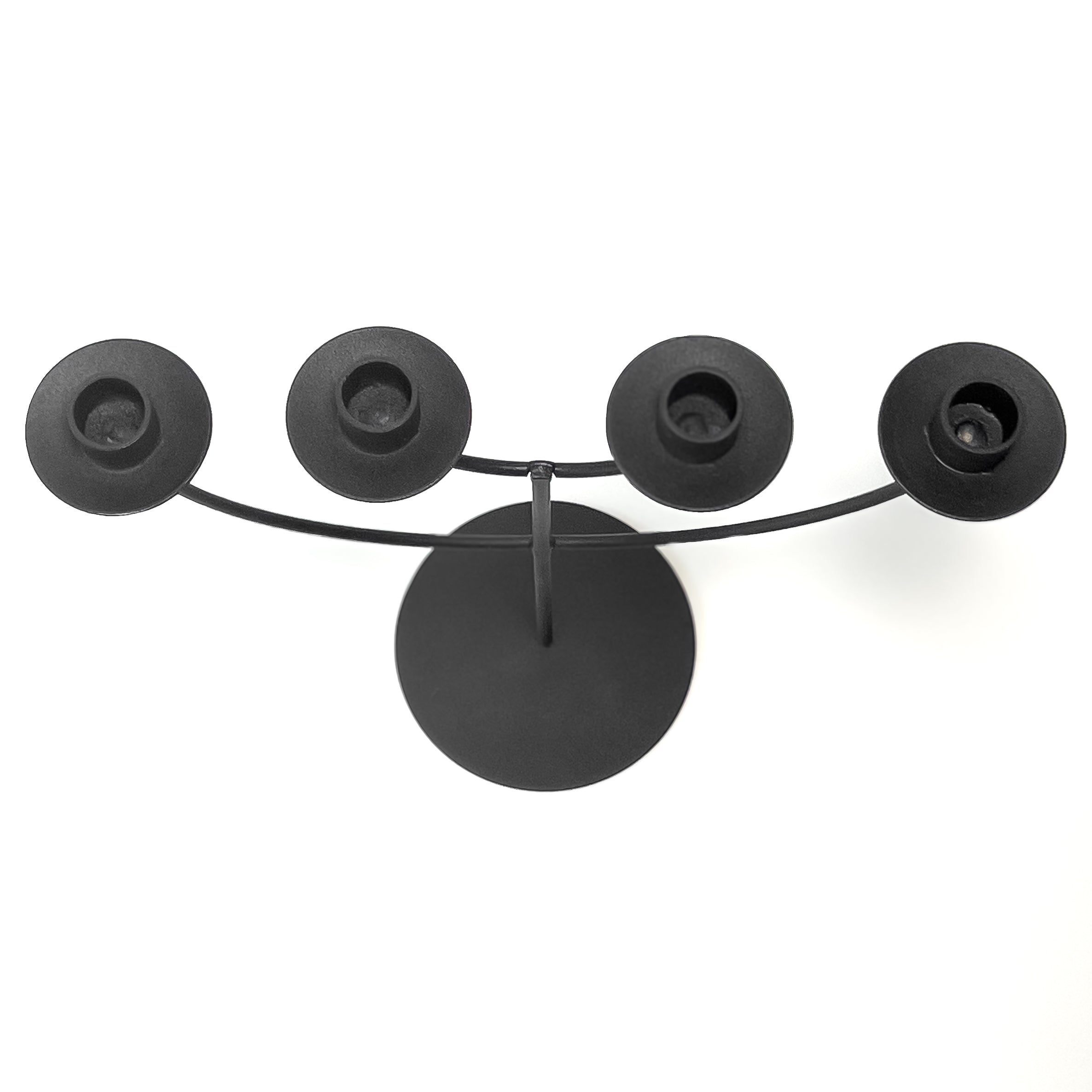 vierarmige metalen kandelaar – zwart – scandinavisch design (jaren ’90) Noii HOME