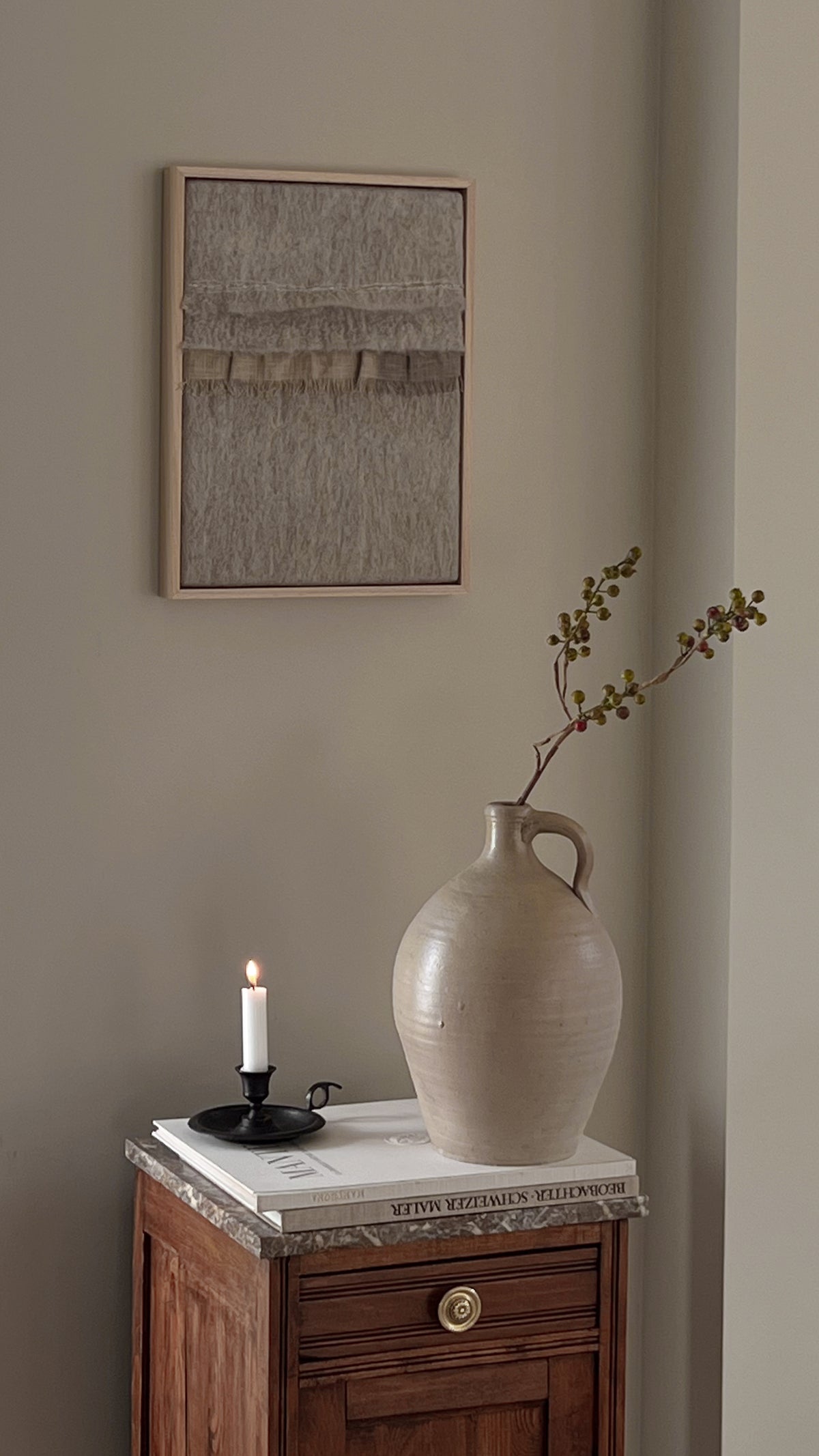 Vilten schilderij Imperfectus XXI – Vilt & Vlow | 43 × 33 cm Noii HOME