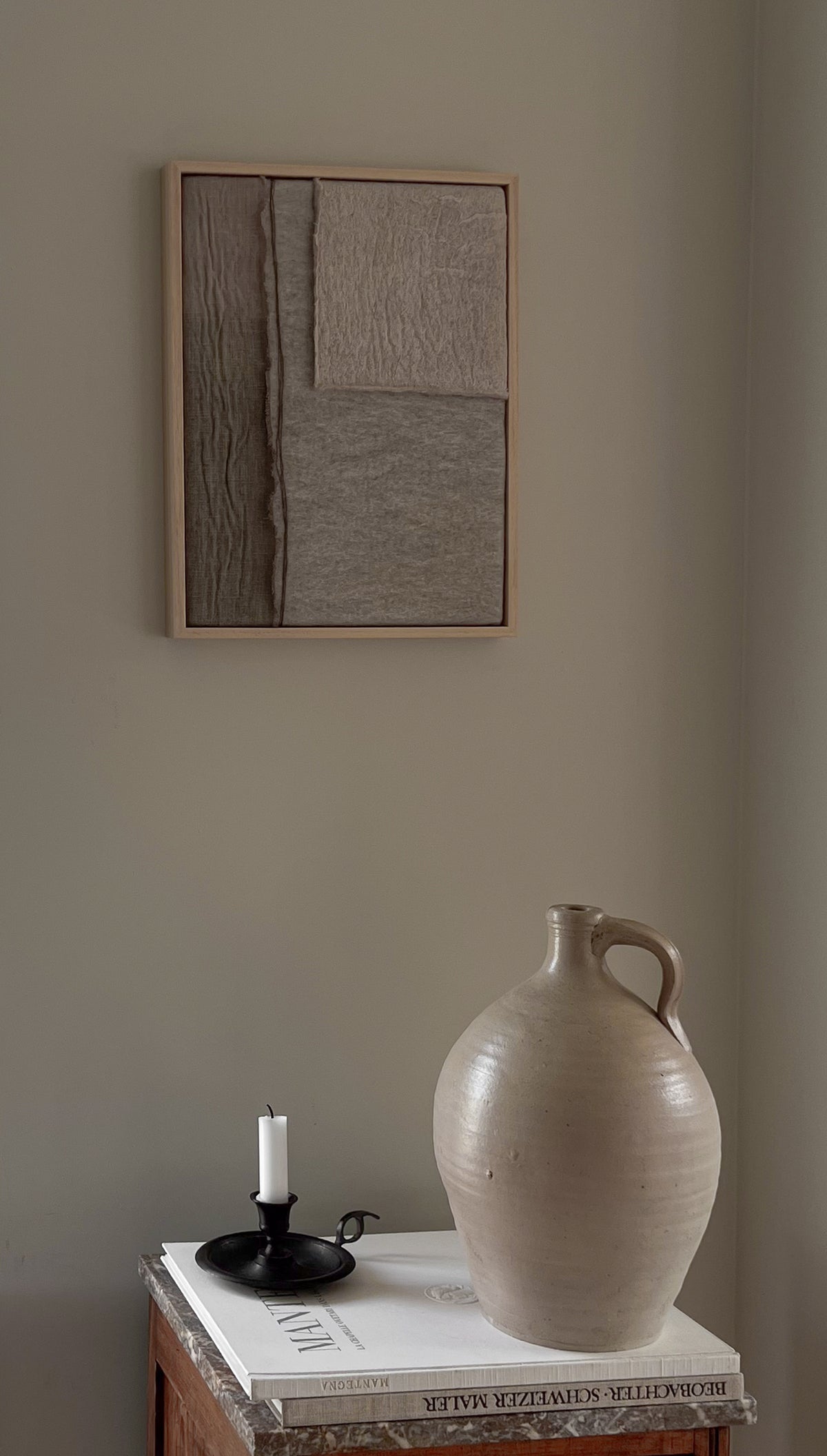 Vilten schilderij Imperfectus XXII – Vilt & Vlow | 33 × 43 cm Noii HOME