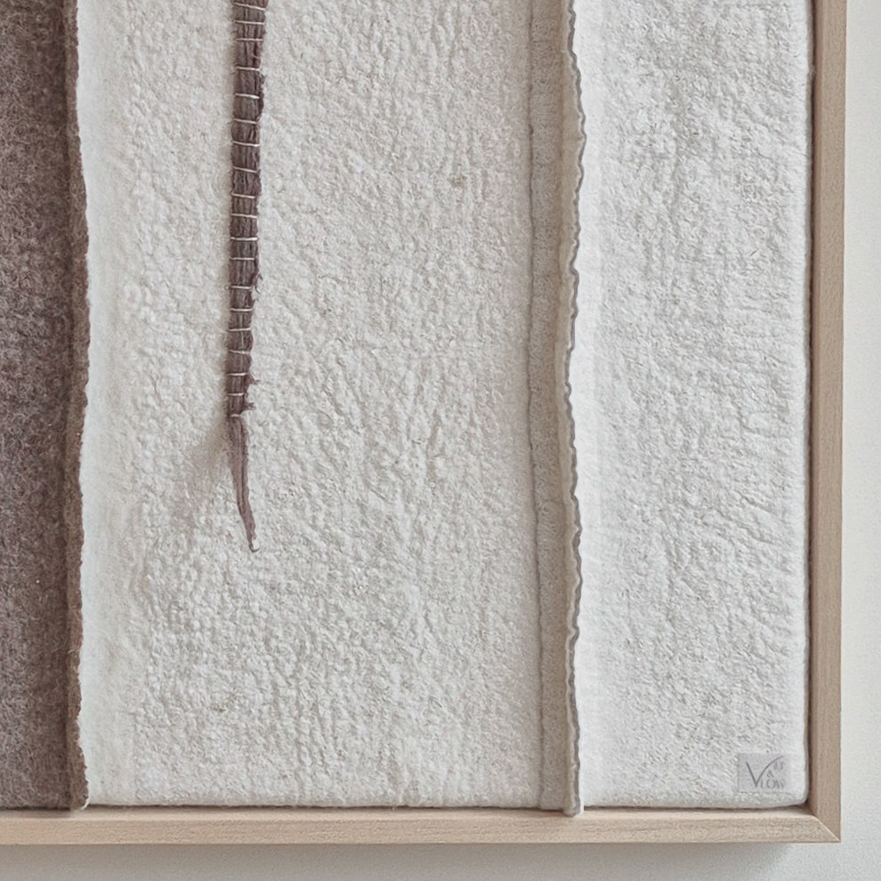 vilten wandkunst imperfectus III – vilt & vlow | 40 × 40 cm Noii HOME