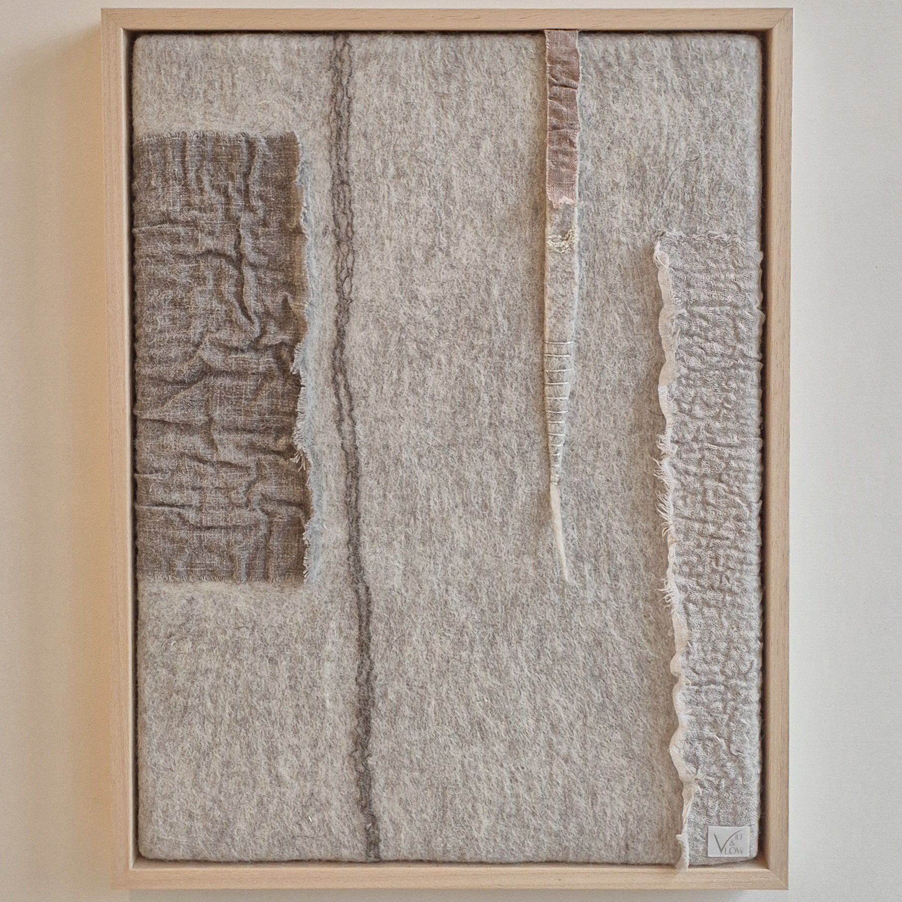 vilten wandkunst imperfectus IX – vilt & vlow | 40 × 30 cm Noii HOME