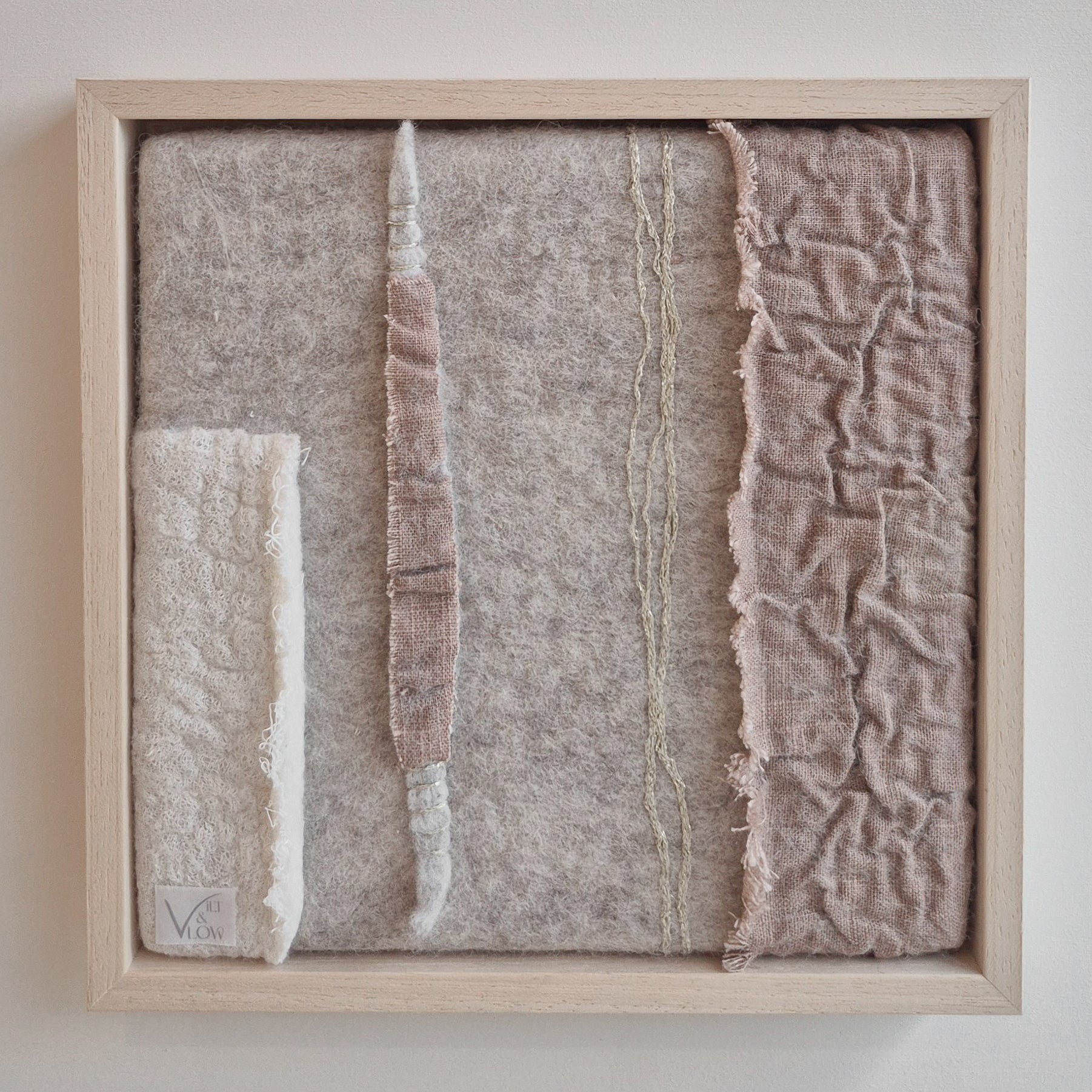 vilten wandkunst imperfectus V – vilt & vlow | 20 × 20 cm Noii HOME