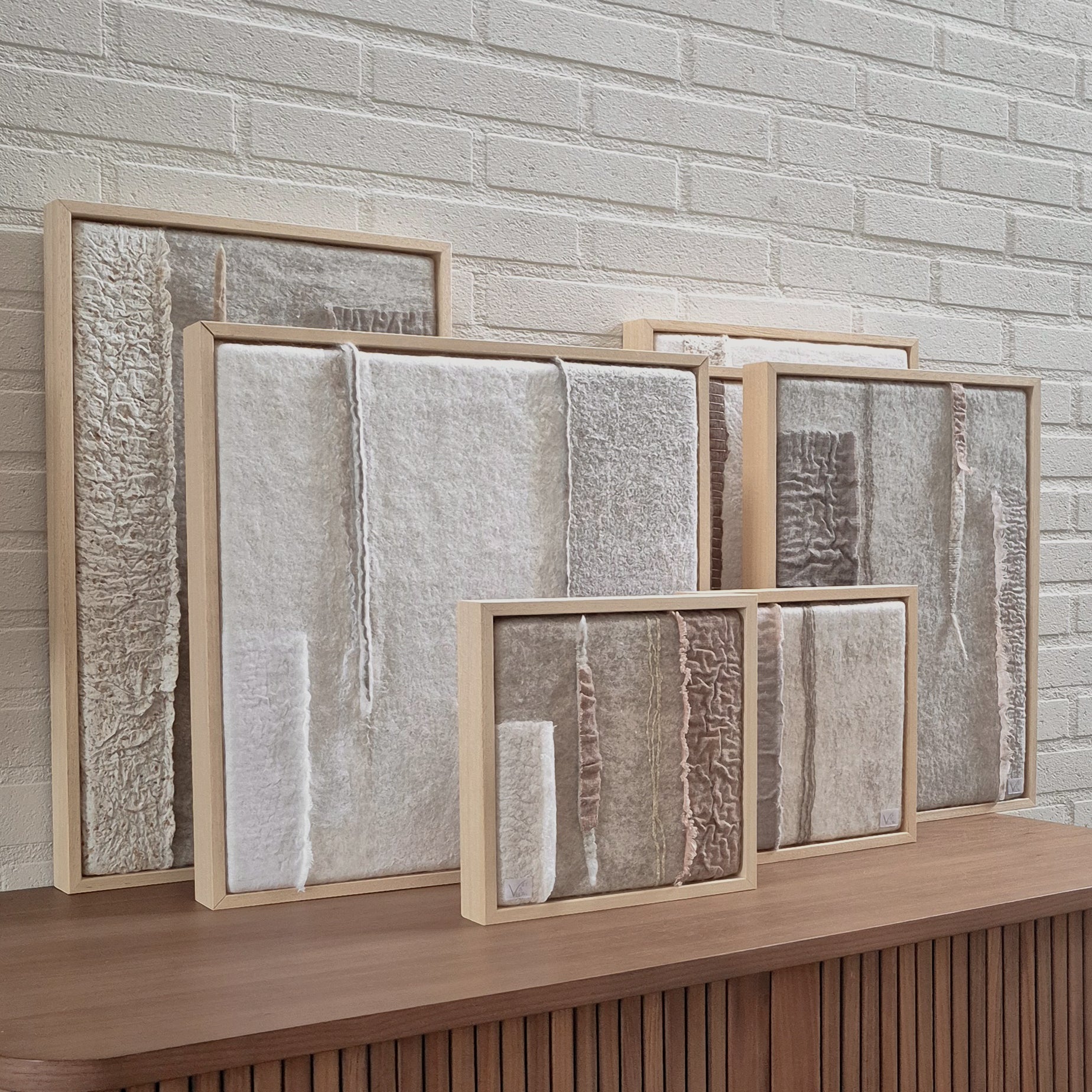 vilten wandkunst imperfectus V – vilt & vlow | 20 × 20 cm Noii HOME