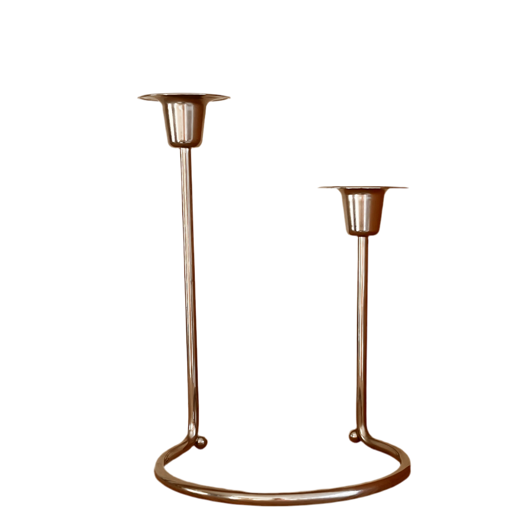 vintage design kandelaar – verzilverd metaal – jaren 70 – bmf Noii HOME
