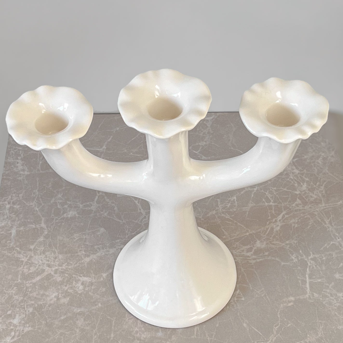 vintage keramische kandelaar met drie armen Noii HOME