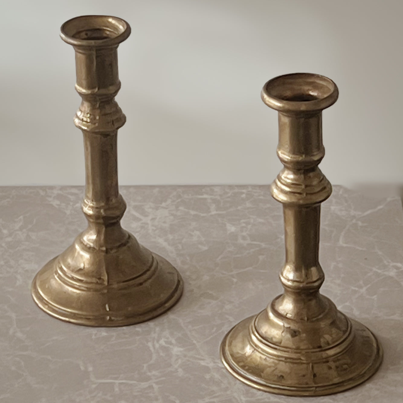 vintage messing kandelaren – robuust - set van 2 Noii HOME