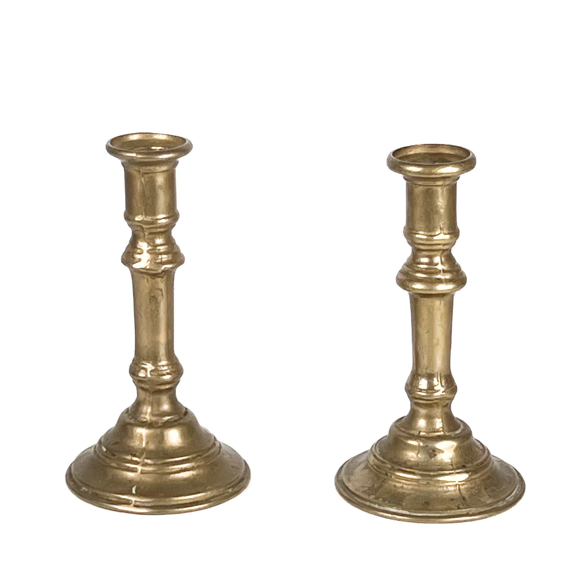 vintage messing kandelaren – robuust - set van 2 Noii HOME