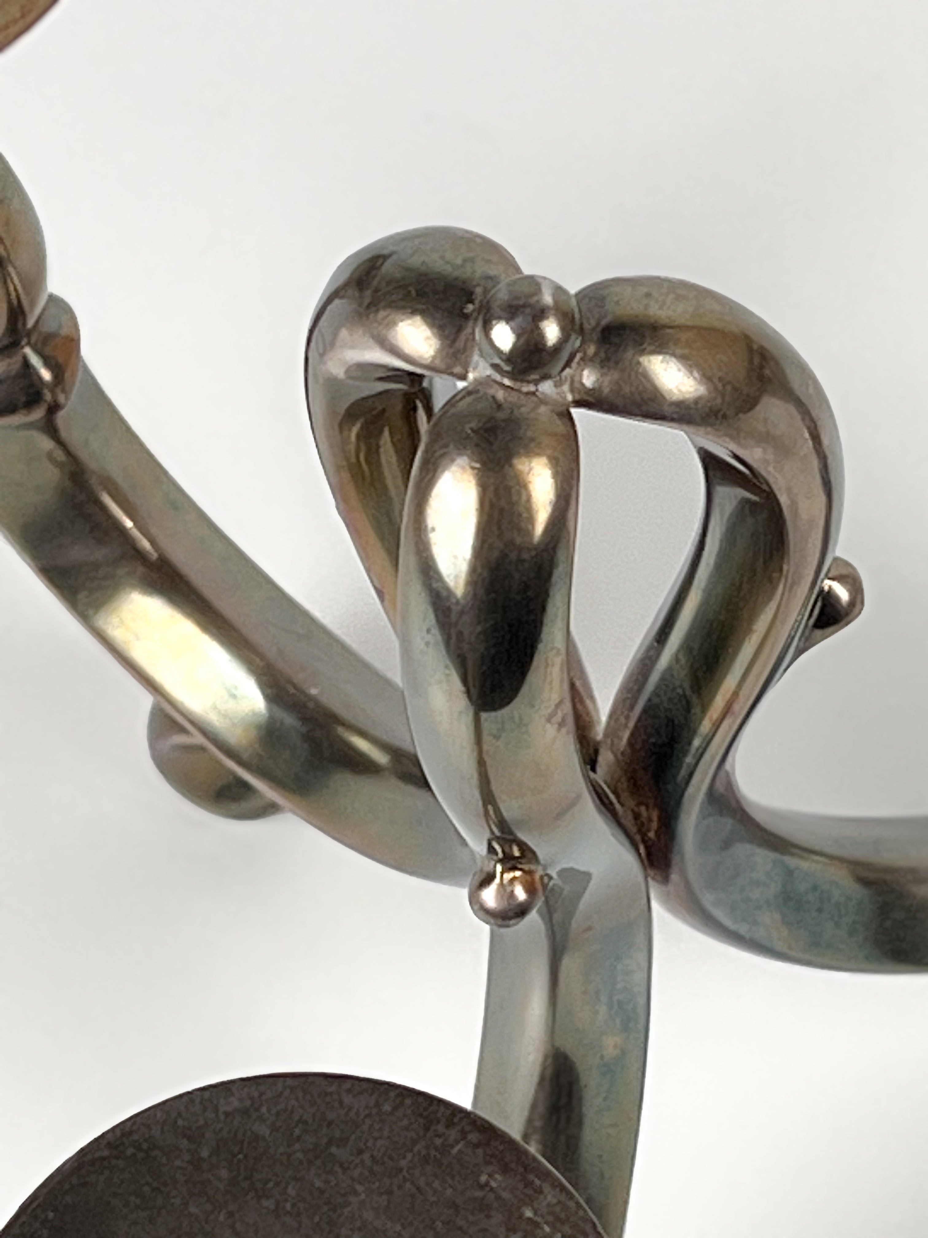 Vintage metalen 3-armige kandelaar – robuust & elegant Noii HOME