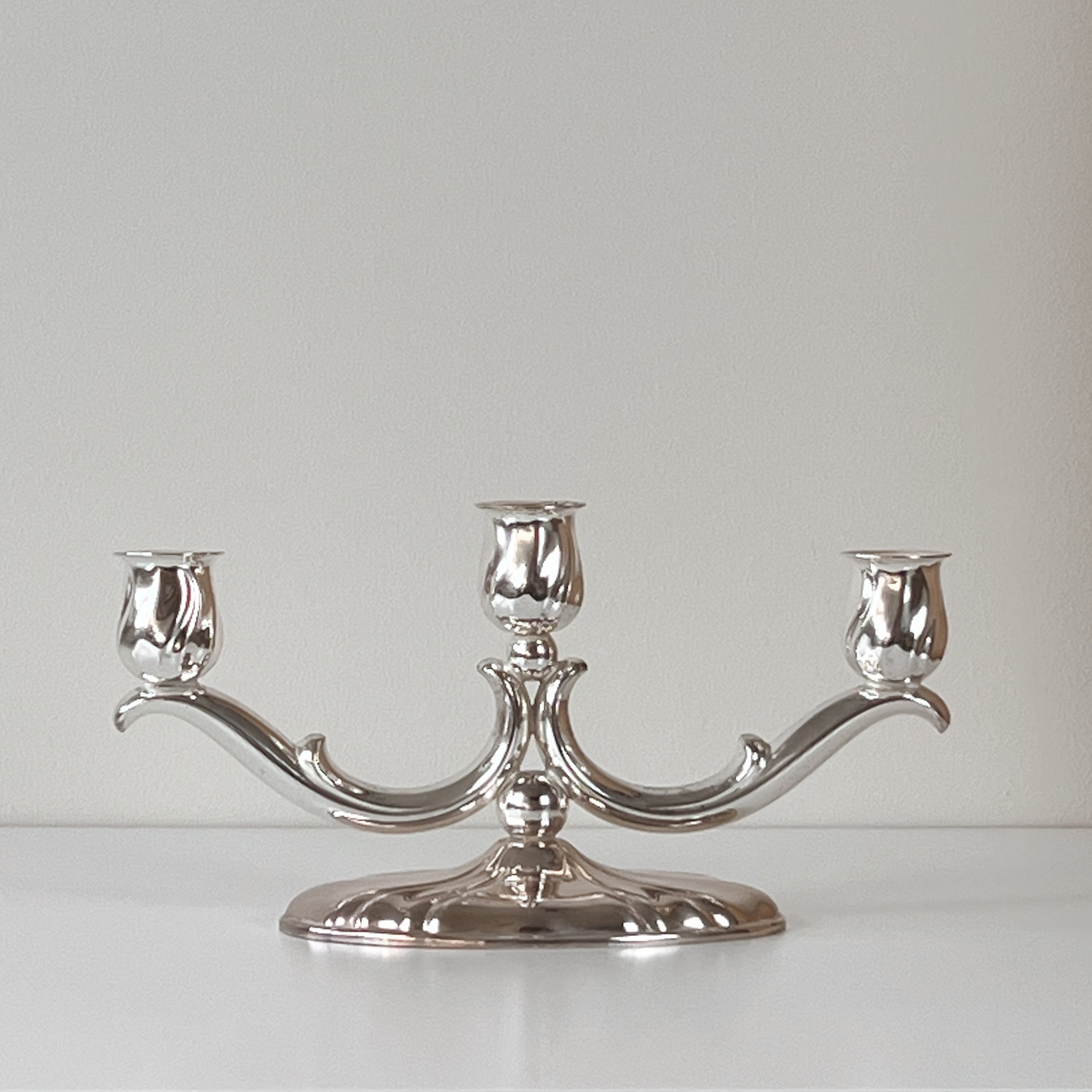 vintage - zilverkleurige 3-armige kandelaar – wmf - duits design Noii HOME