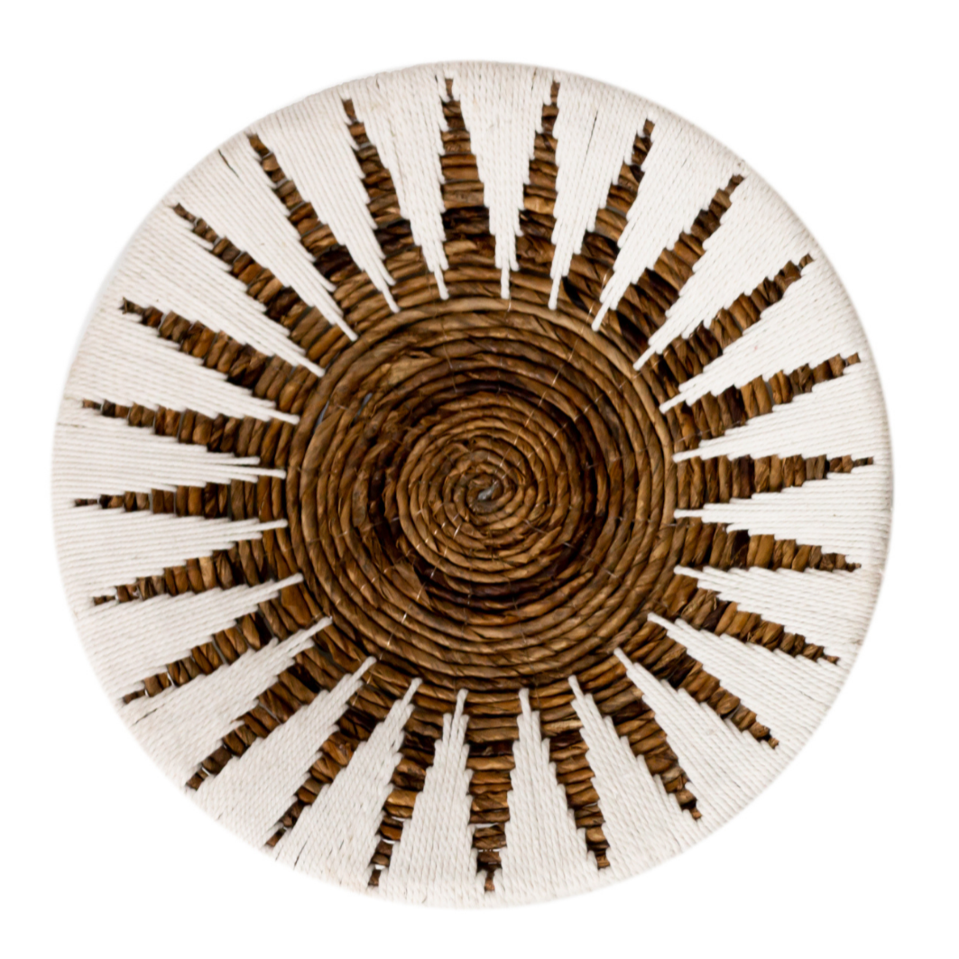 Wanddecoratie | Wandmand | Decoratieve schaal MADALA gemaakt van bananenvezel (2 maten) Soeji
