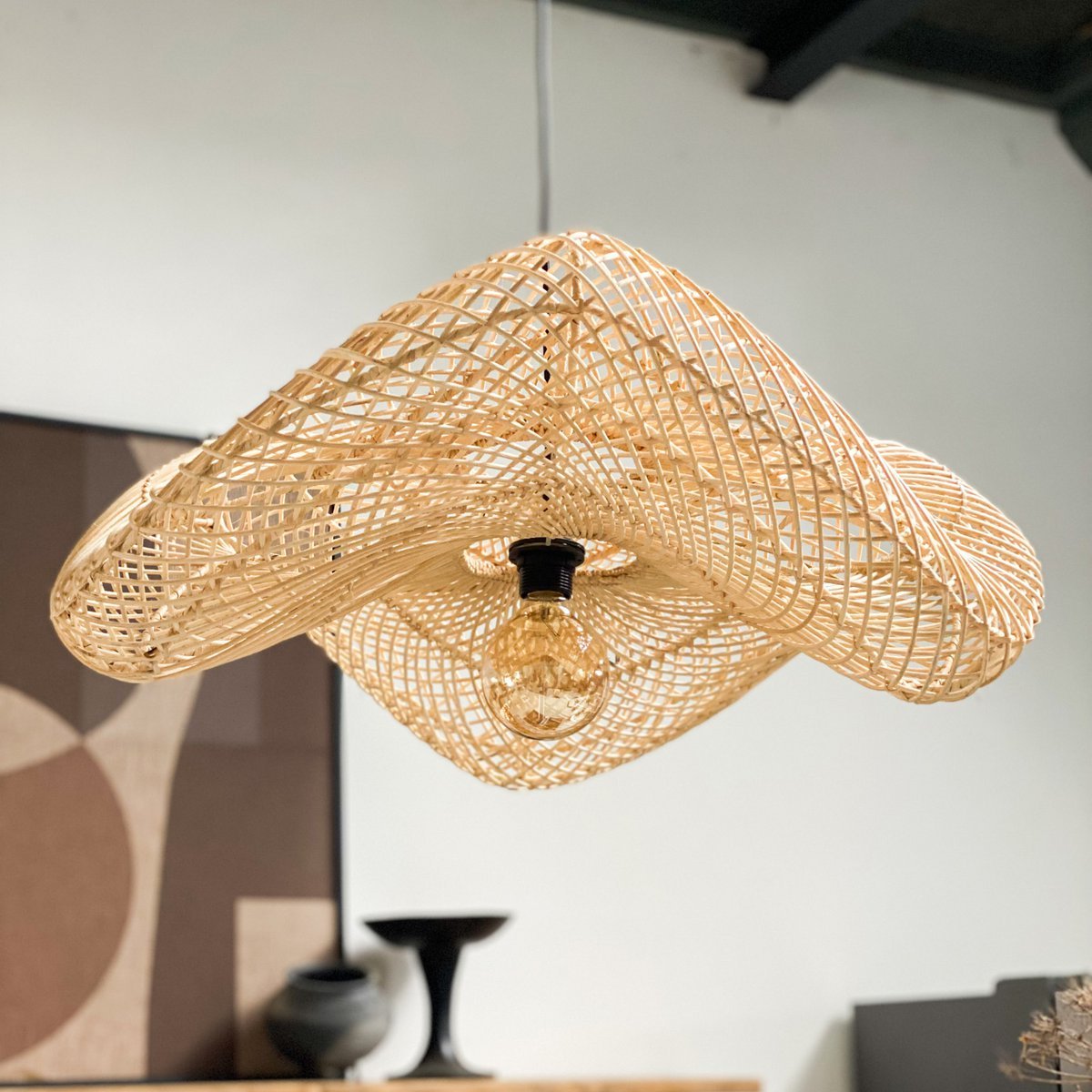 Wave hanglamp naturel large Raw Materials