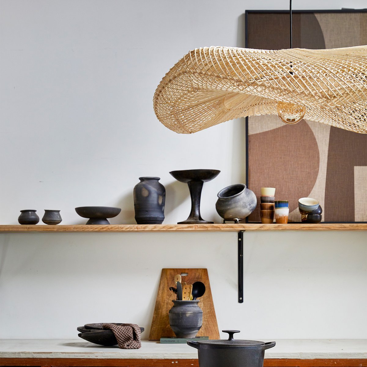 Wave hanglamp naturel XL Raw Materials