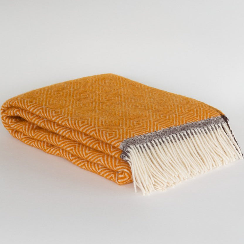 Wol gooi deken venezia geel MoST Blankets
