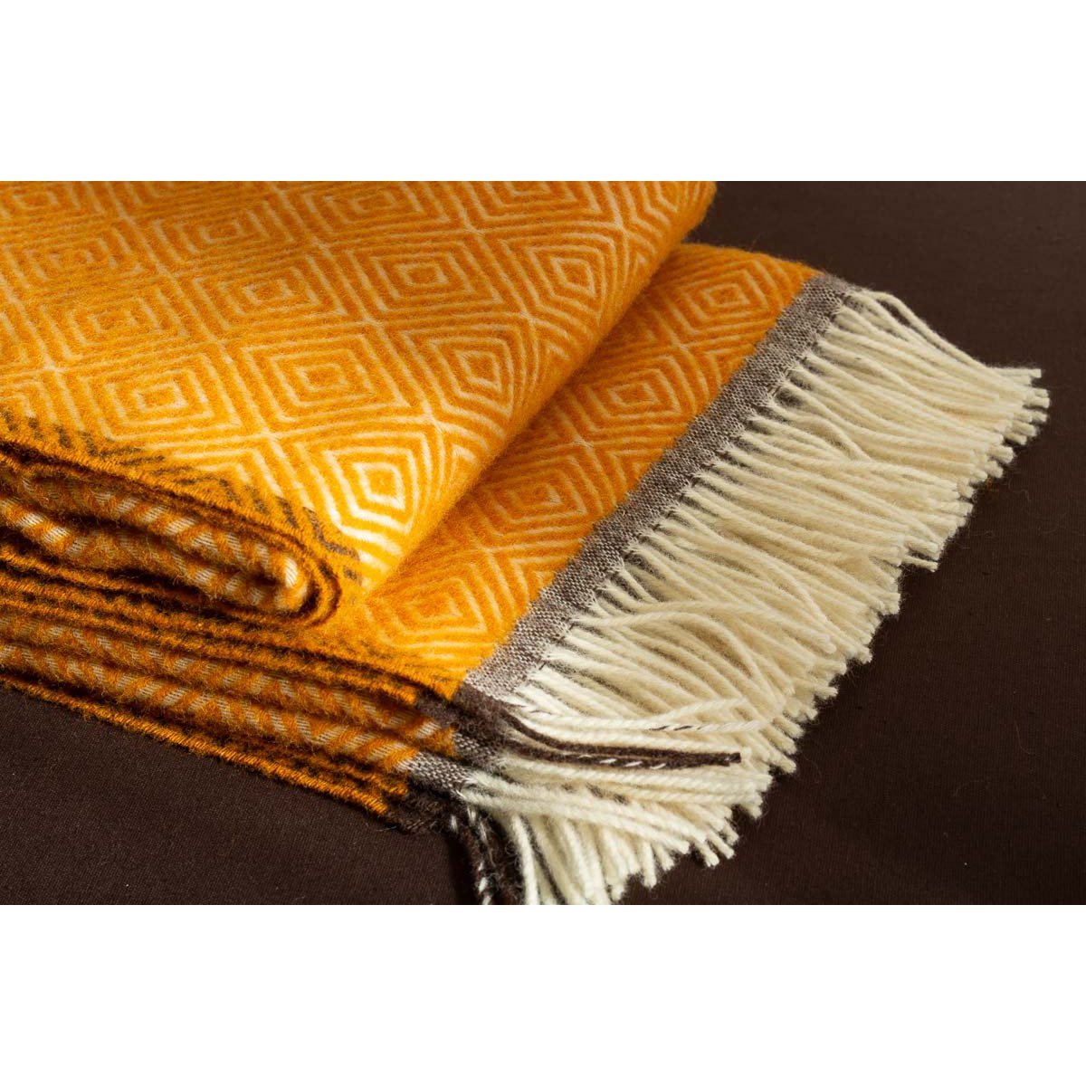 Wol gooi deken venezia geel MoST Blankets
