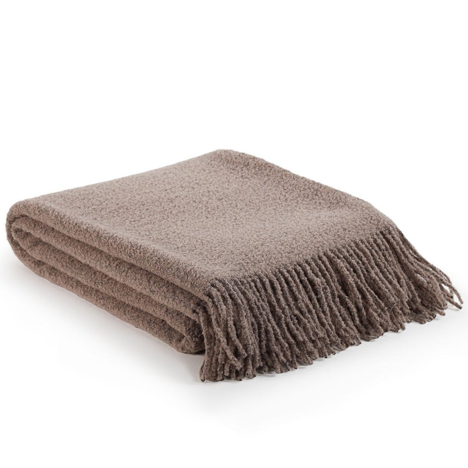 Wollen Boucle deken PARIS cappuccino MoST Blankets