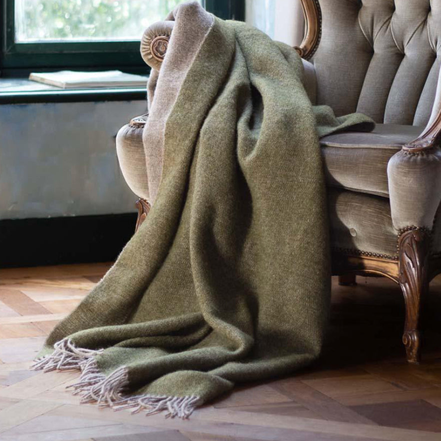 wollen plaid – moss – mosgroen - most blankets MoST Blankets