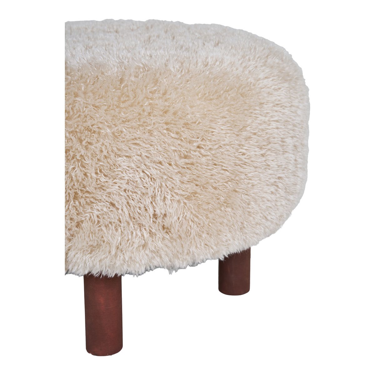 wollige Inverness poef - lichtbruin - House Nordic - 50x33 House Nordic ApS