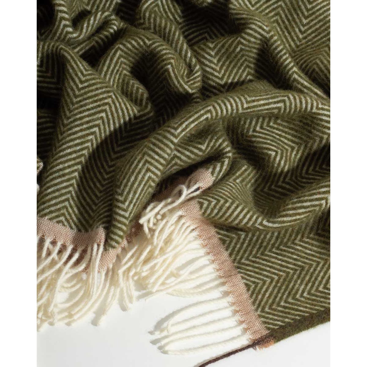 Wool Throwd Denver Olive MoST Blankets