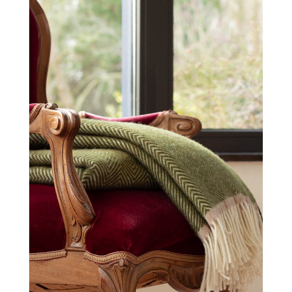 Wool Throwd Denver Olive MoST Blankets