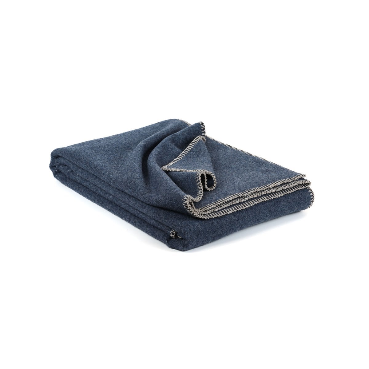 Zachte deken van kasjmier en merinowol LUMA SOFT single-donkerblauw MoST Blankets