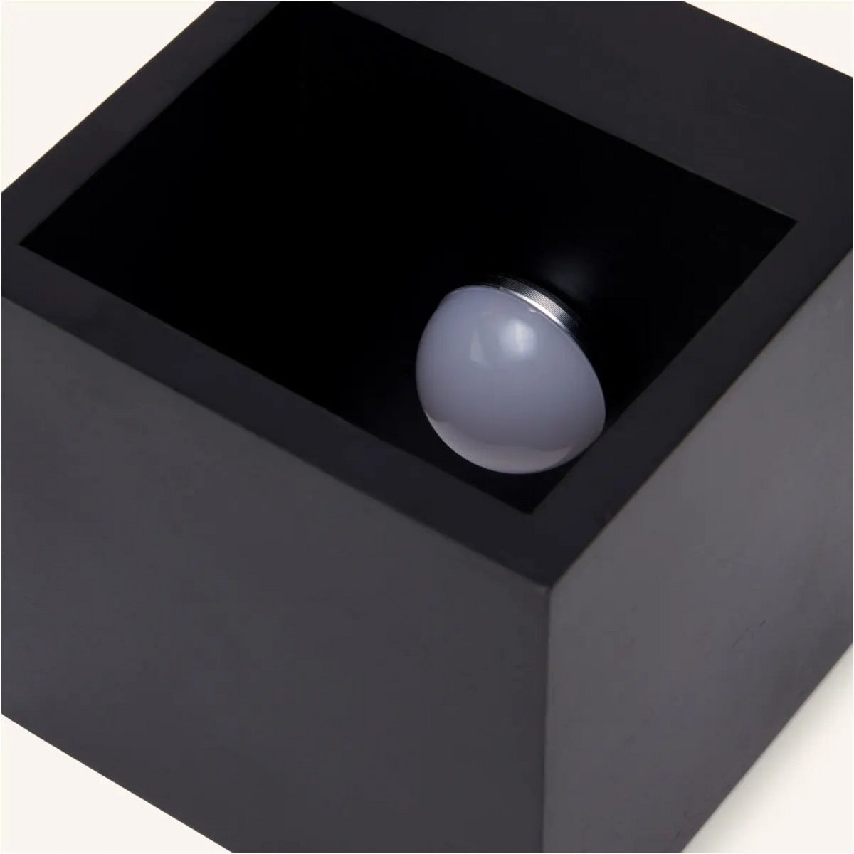 Zandzwarte vierkante wandlamp | Oplaadbare, dimbare en draadloze verlichting Tavellio - Amsterdam