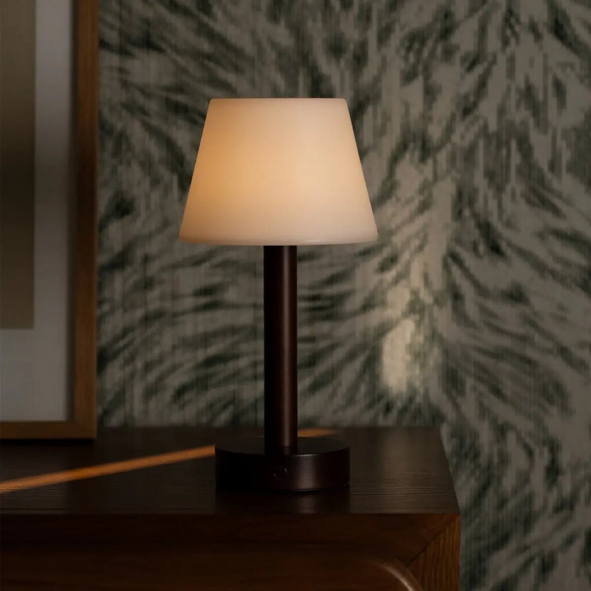 Zoë Donkerbruine Houten Oplaadbare Tafellamp | Dimbaar, USB-C, batterijduur van 80 uur Tavellio - Amsterdam