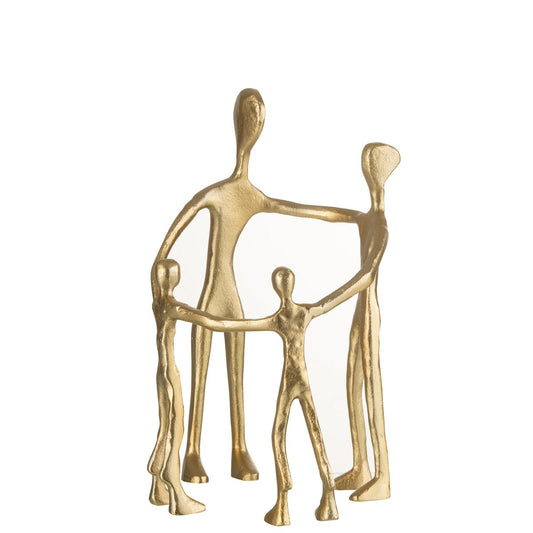 J-Line figure Family Circle - aluminum - gold