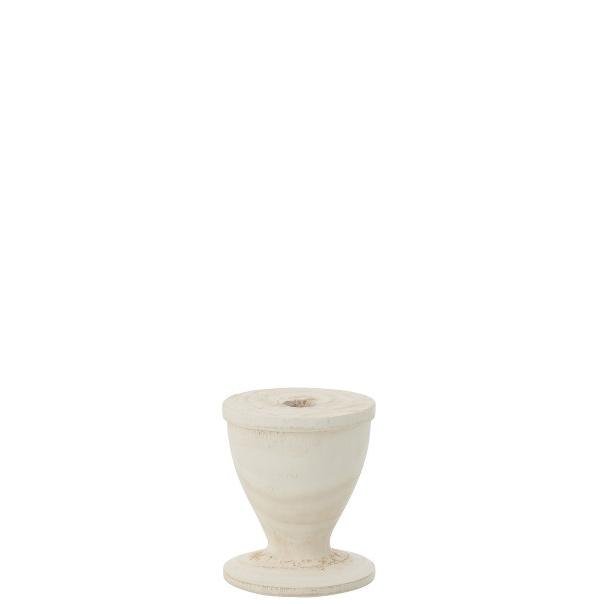 J-Line Candle holder - wood - white - small