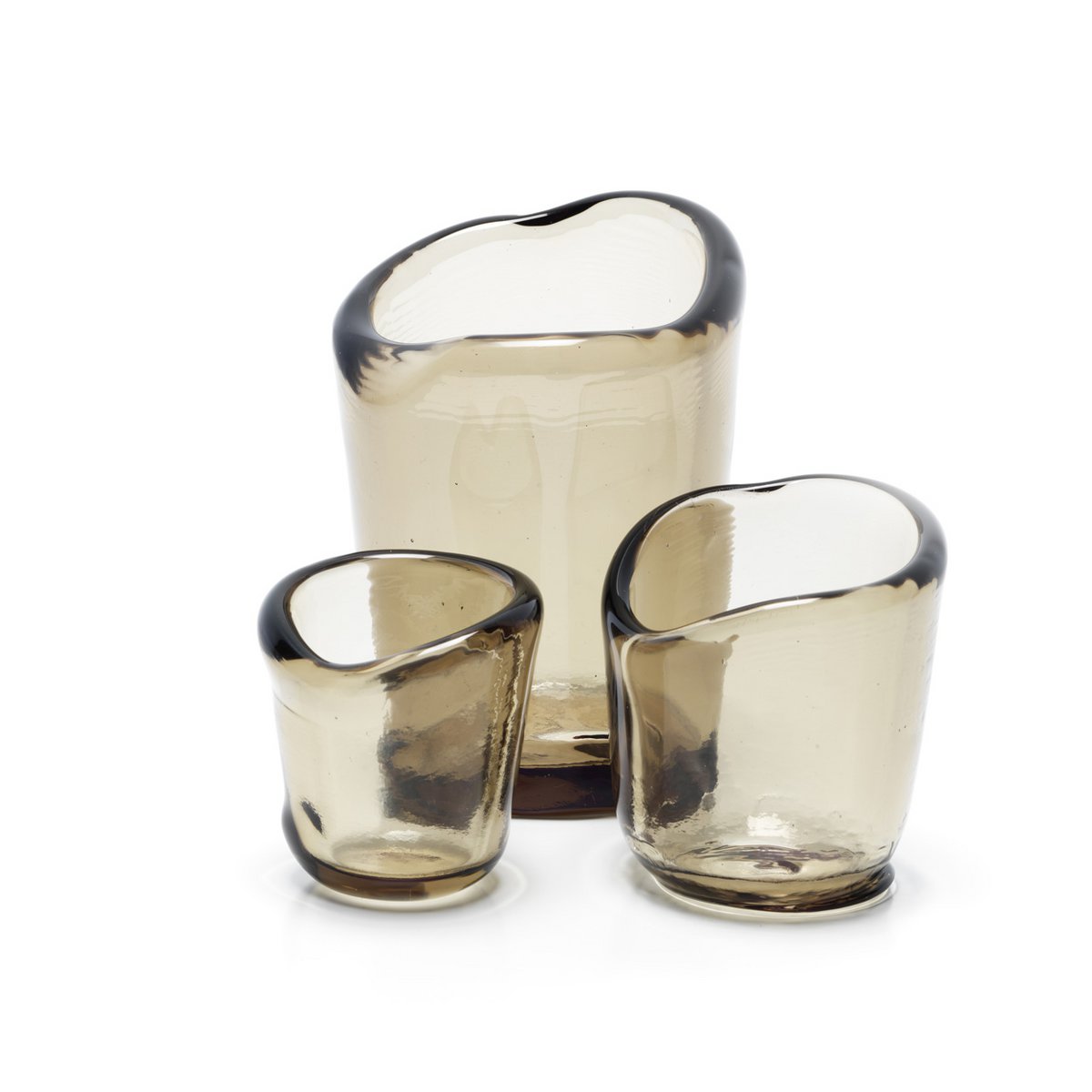 Nocturne waxinelichthouder – Charcoal lavaglas – S Bazar Bizar Living
