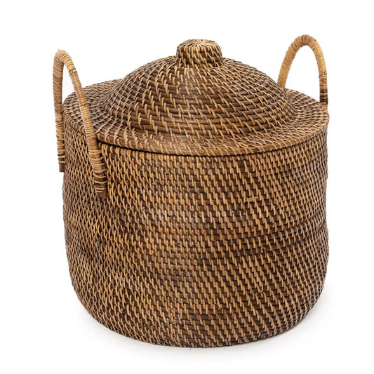 The colonial handle basket - natural brown