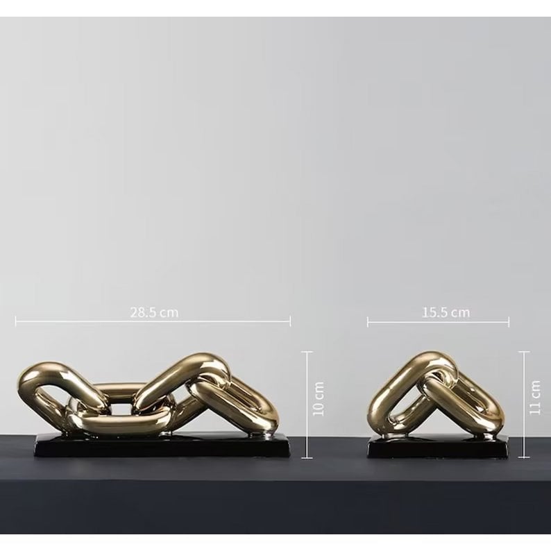 gold chain sculpture - small