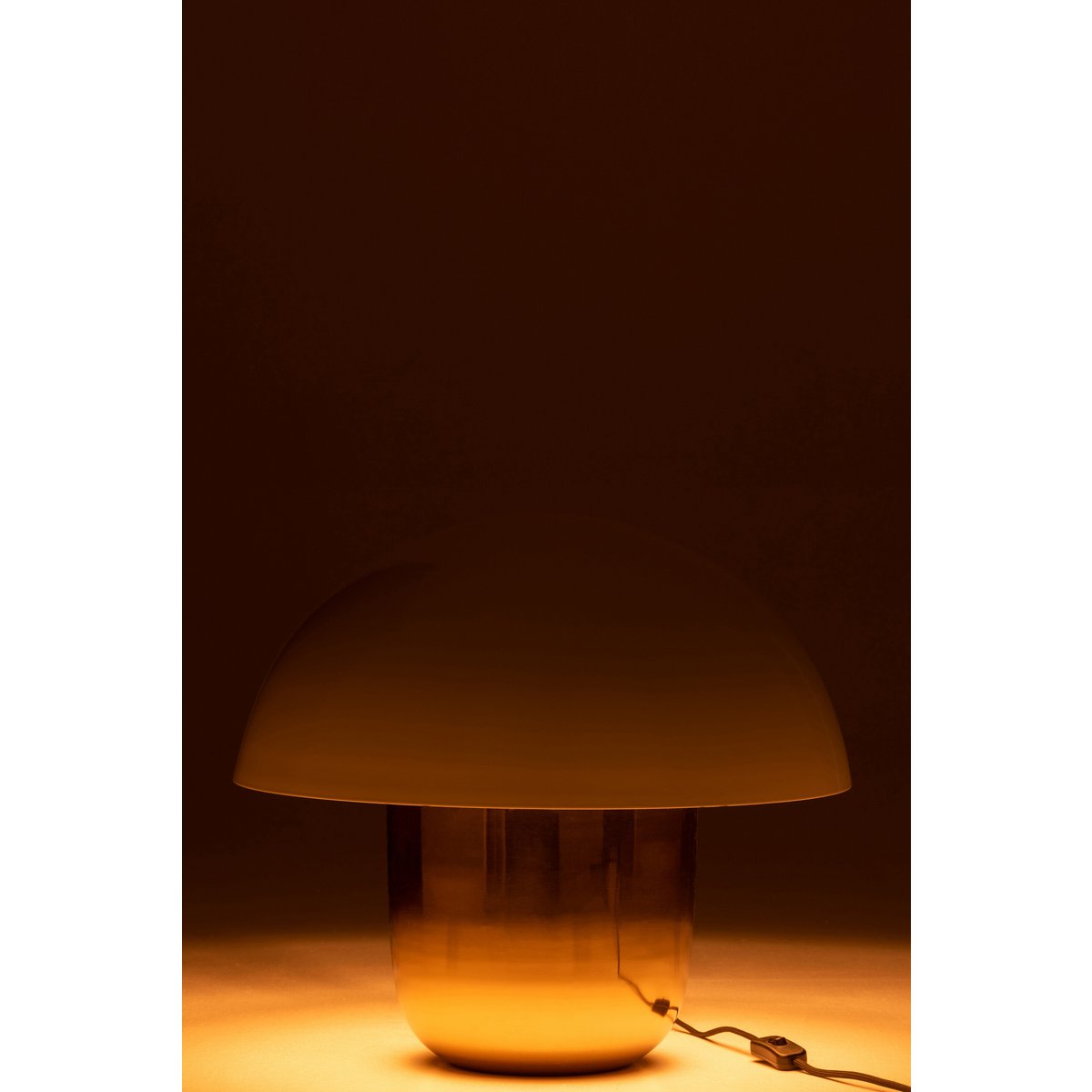 J-Line lamp - mushroom - white - gold - large