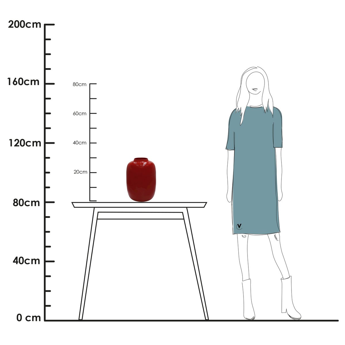 Vaas - Artic bright red Vase The World