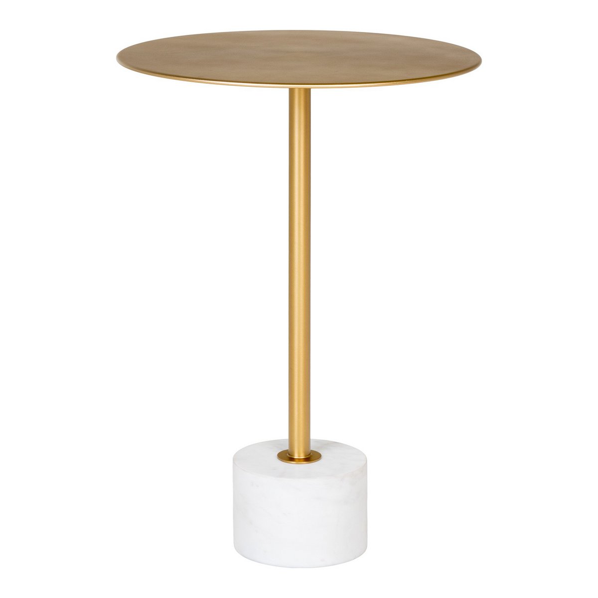 Lecco Side table - Side table in brass and marble Ø41x58 cm